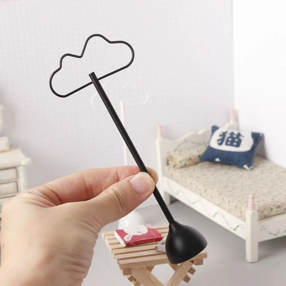 Creative 1:12 Clothes Rack Iron Dolls Accessories House Hatstand Playing House Black White Mini Cloth Organizer Gift