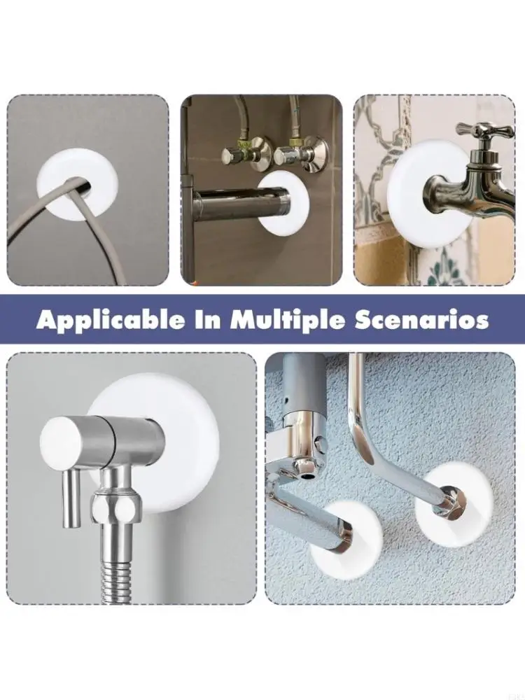 

4 Pieces Split Type Pipe Caps Wall Protector Plates Strong ABS Construction