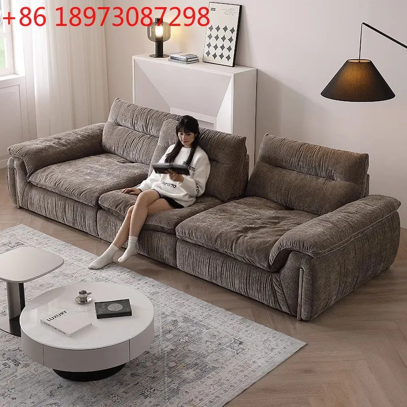 

Chenier Cloud Living Room Adjustable Backrest Straight Row Super Wide Large Sitting Deep Fabric Sofa