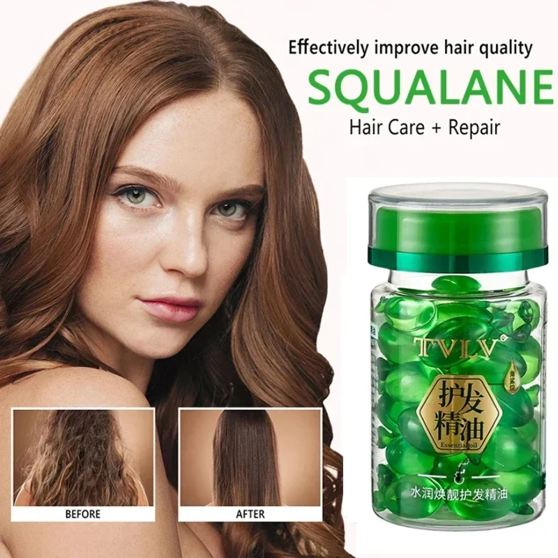 40 Pills Hair Care Capsules Hair Dryness Split Ends Treatment Repairing Essence Oil Moisturizing Smoothing Nourish Frizzy Hair