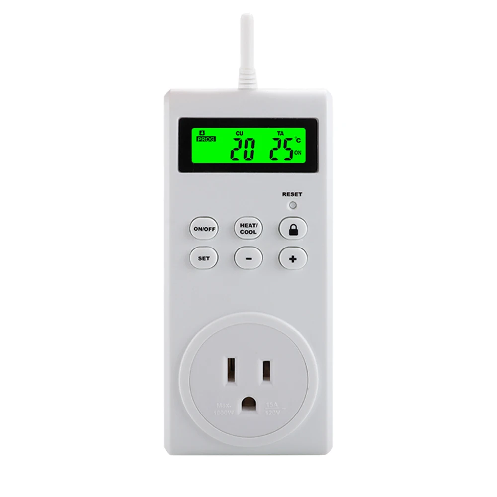 Wireless Thermostat Socket Intelligent Temperature Control Switch Digital Display Heating Cooling Adjustable Thermostat Hanging