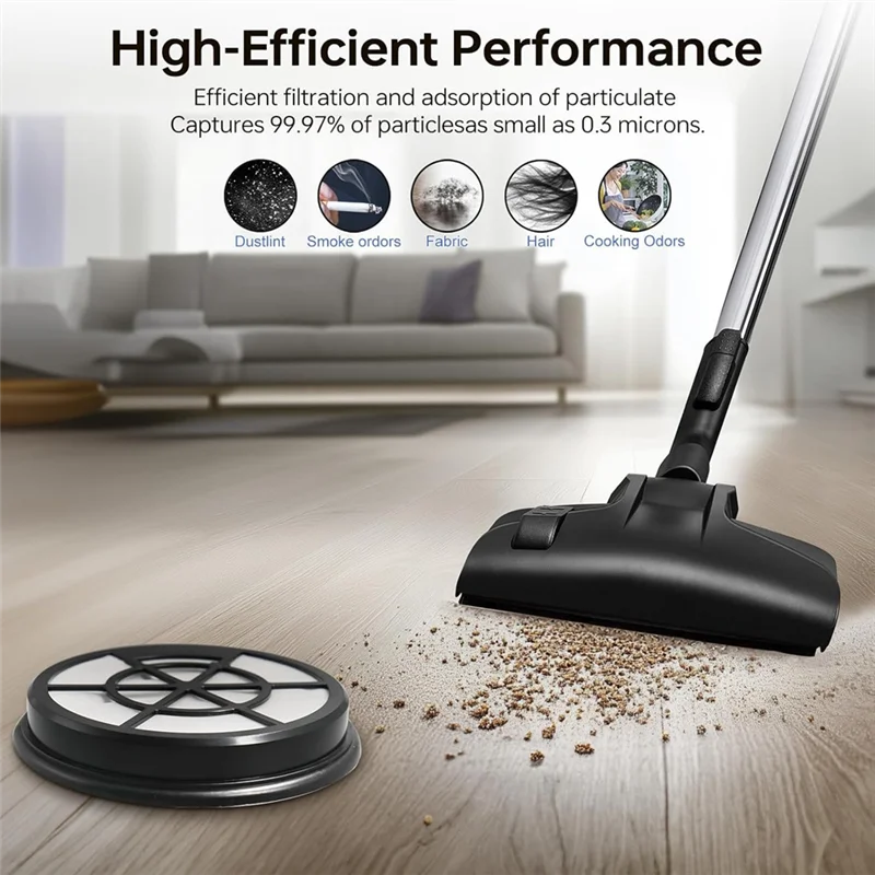 ABZA-NEN110B NEN110A فلتر مكنسة كهربائية للمكنسة الكهربائية Eureka Whirlwind بدون اكياس، 6 عبوات إطار مدخل وفلتر إسفنجي