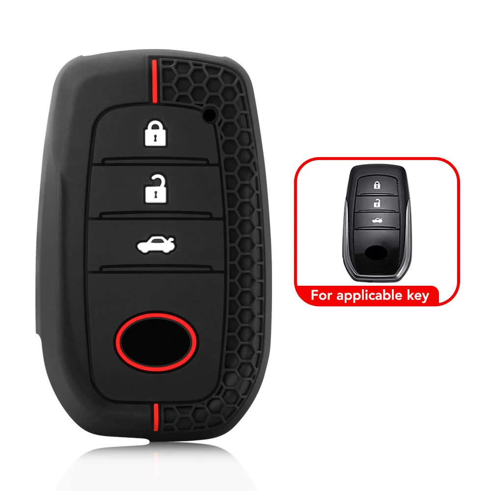 حافظة مفاتيح السيارة لتويوتا هايلكس 2024 يارس كورولا 2023 Rav4 2021 CHR ريفو أوريس إنوفا هايلاندر فينزا فورتشن مفتاح حامل