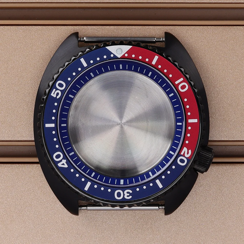 

45MM Diver Mens Watch Case Sapphire Glass For Mod Turtle Abalone NH35 NH36 NH38/34 Movt 28.5MM Dial Waterproof High Quality Part