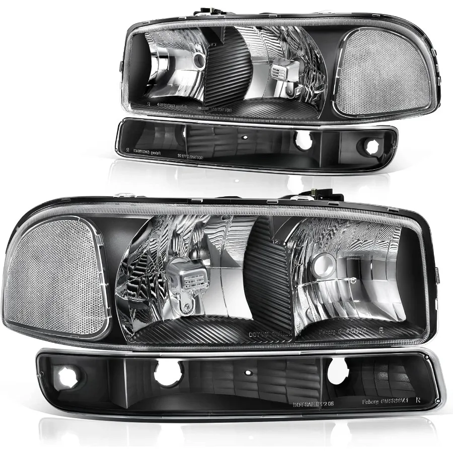 

Фара в сборе, совместимая с 9906 GMC Sierra 1500 2500 07 Sierra 1500 1500HD 2500HD 3500 Classic 0006 GMC Yukon XL Clear