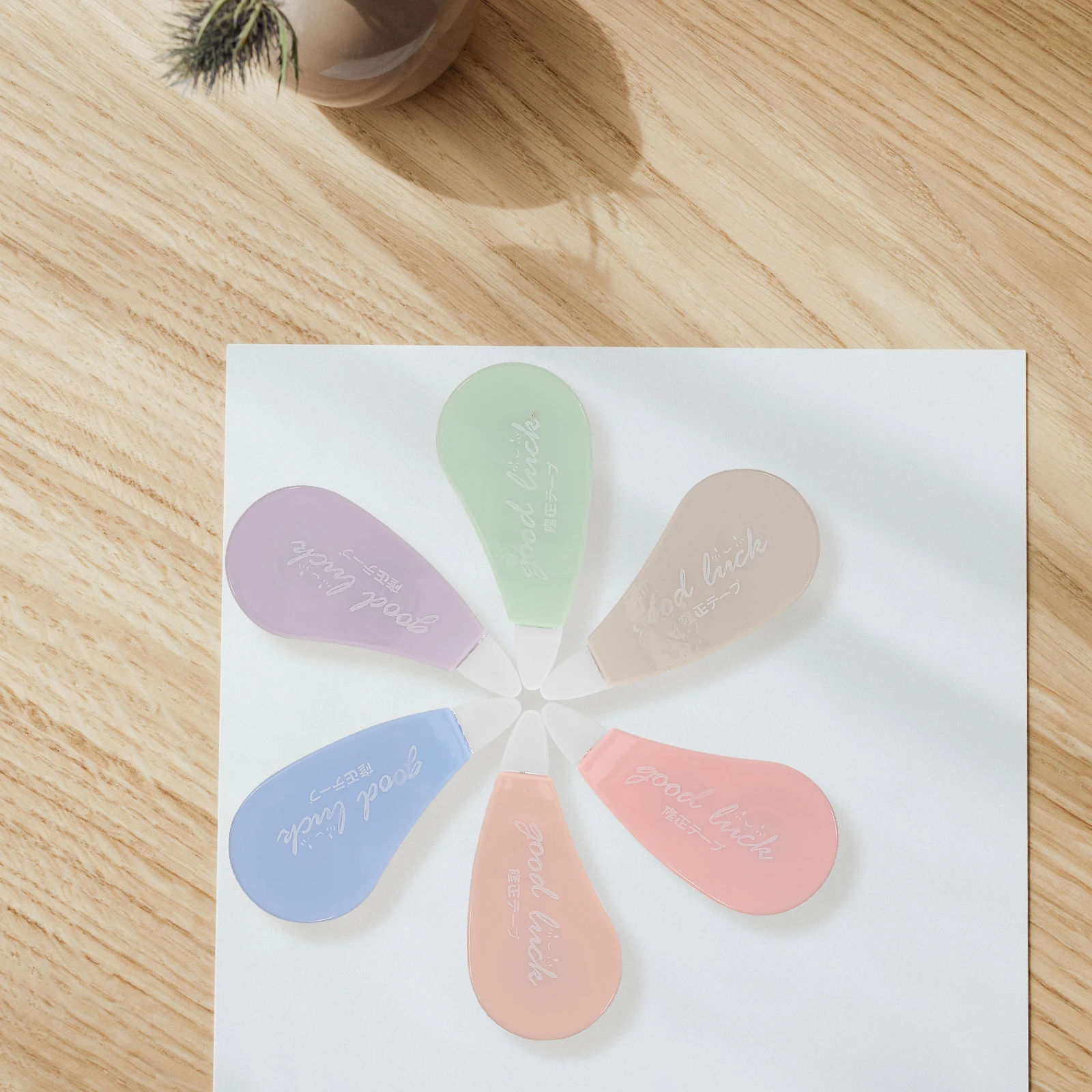 

6pcs Ergonomic Correction Tape For Students School Supplies Tape Smooth Writing Office Home Use Teaching