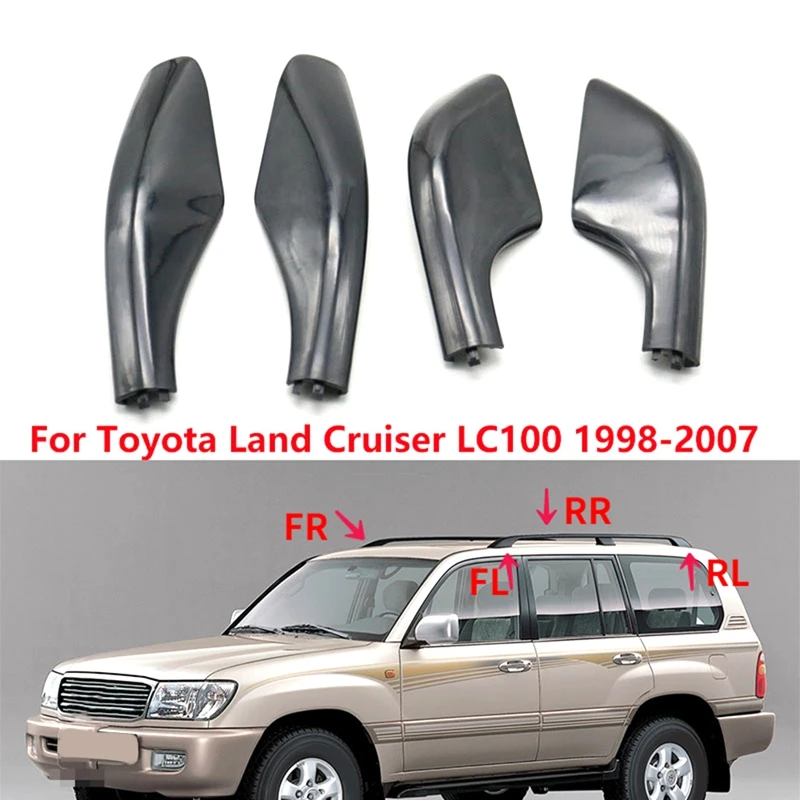 Dach gepäckträger abdeckung Dacht räger abdeckung Schienen end schale schützen für Toyota Land Cruiser lc100 lx470 2015-2018