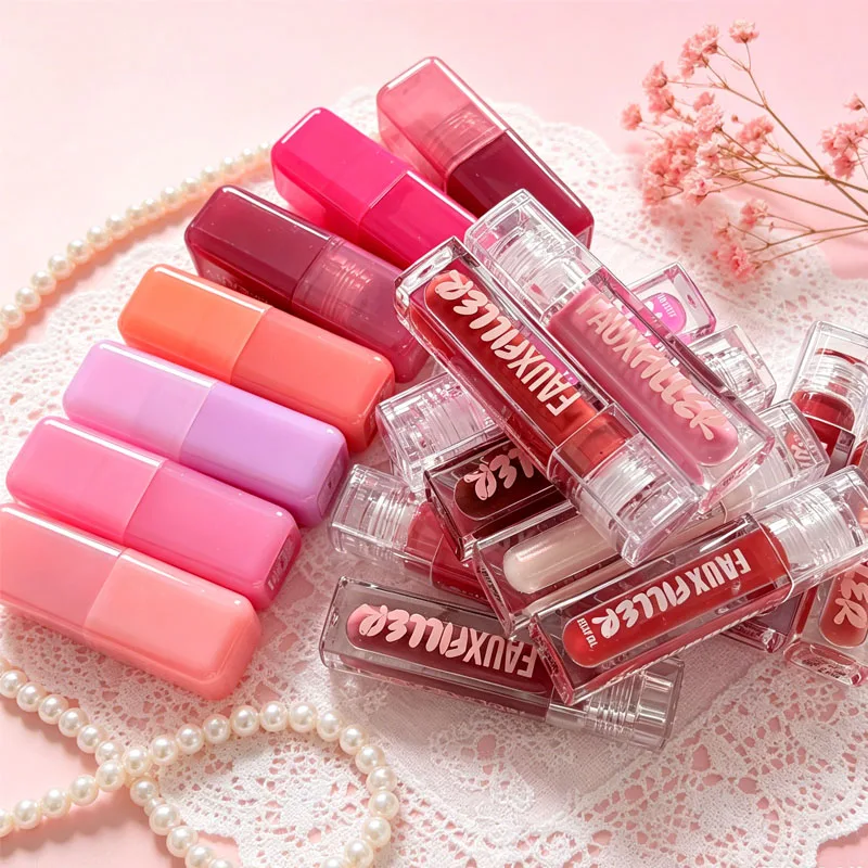 Estojo de Batom Novo da Marca RHO para iPhone, Lip Juicy Goji, Gloss Labial com Efeito Espelhado, Lápis Labial com Textura, Tinta Labial Não Transferível para Maquiagem