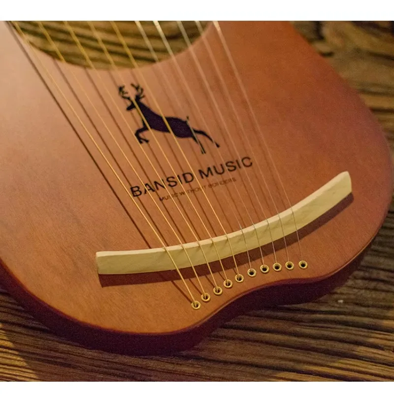 

Hooqu 2020 Promotion 10 Strings Solid Mahogany Wood Lyre Harp