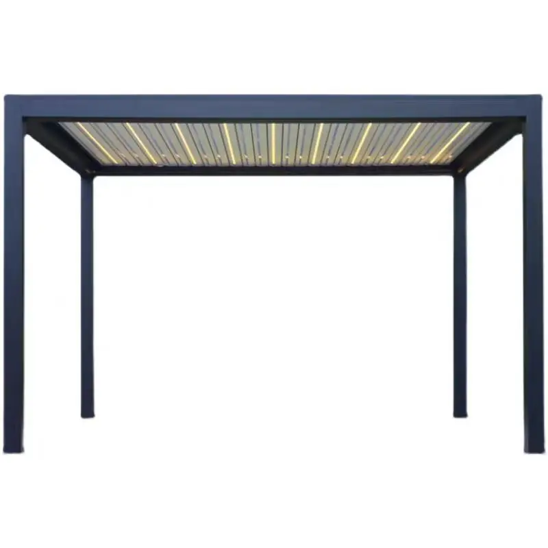 Outdoor courtyard villa leisure outdoor sun room garden aluminum alloy electric louver awning pavilion