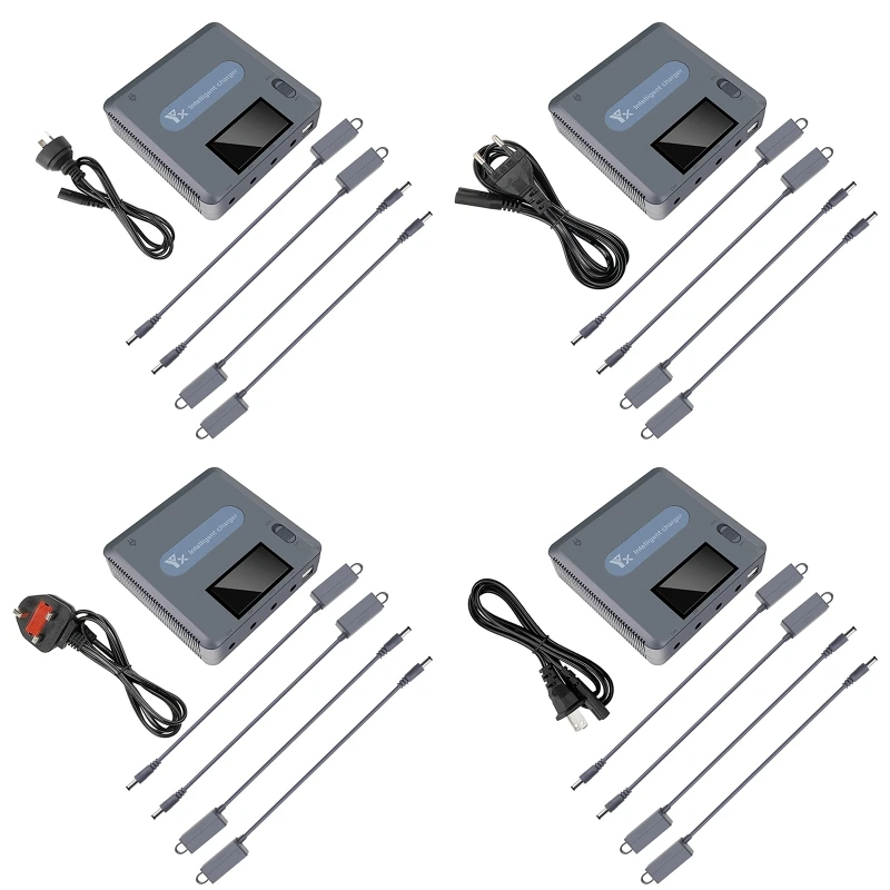 

CPDD 6 in 1 Battery Charging Hub Digital Display with LCD Display Screen Rapid Multi Parallel Charging for for Mavic 3