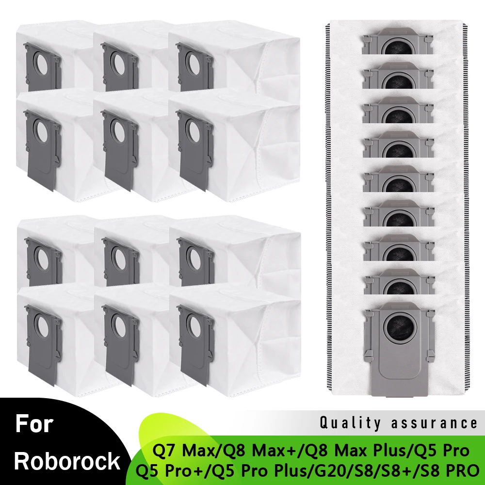 Dust Bags for Roborock Q7Plus/Q7Max/Q7/Q7+/Q8 Max/Q8 Max+/Q8 Max Plus/Q5 Pro/S7/S7 MAXV ULTRA/S8/G10S/T8 PLUS/G20 Vacuum Cleaner