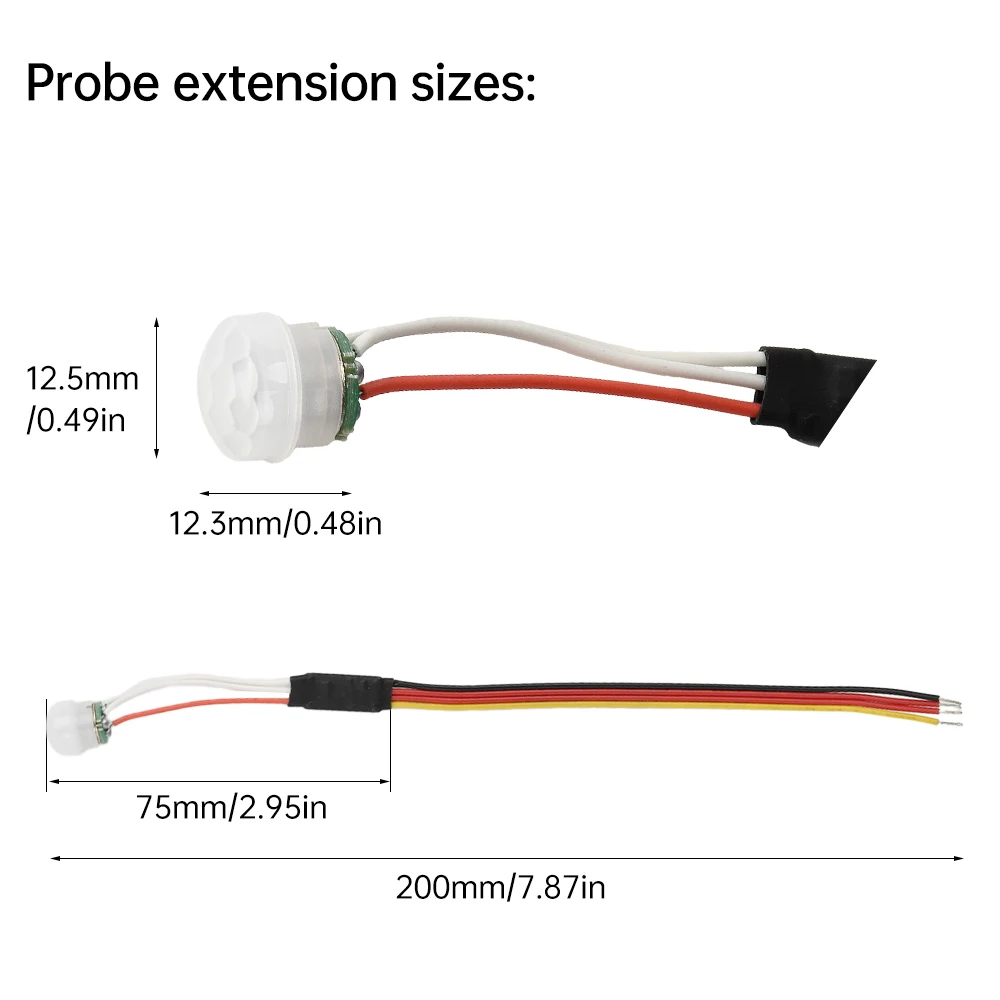 تيار مستمر 3-24 فولت مفتاح مستشعر الجسم الحركة الصغيرة PIR Pyroelectric الأشعة تحت الحمراء الحركة الإنسان الاستشعار وحدة الكاشف التلقائي لشريط Led