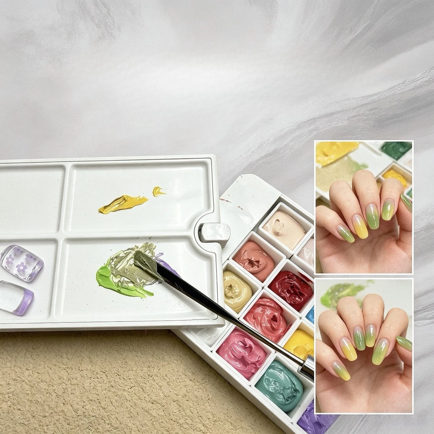 24Color Wash-Free Painting Gel Nail Art Gradient Color DIY Design UV/LED Gel Quick Flower Paint Engraving Gel Nail Polish