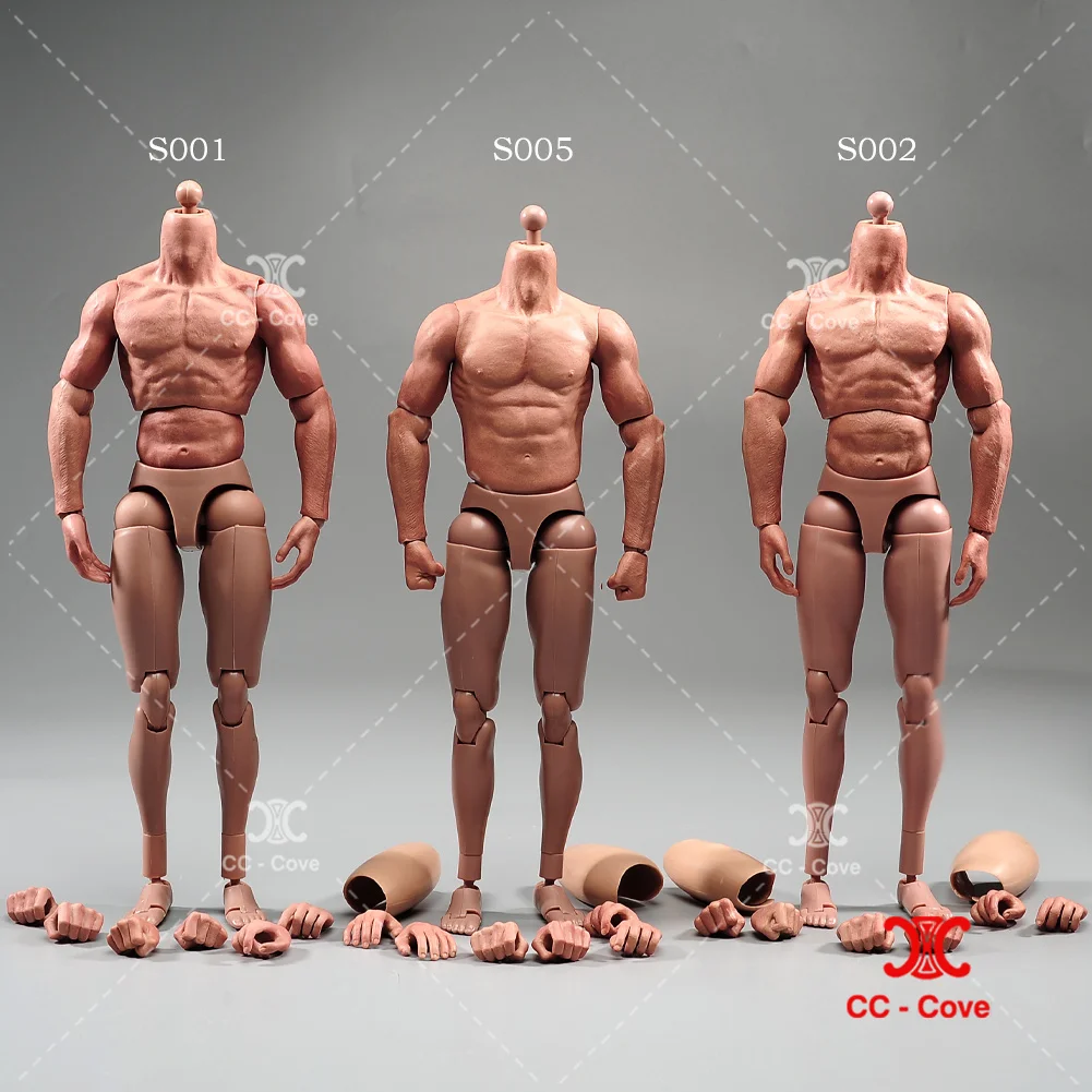 ZCTOYS S001 S002 Масштаб 1/6 Мужской Супер Гибкий Мышечный Суставной Корпус 12-дюймовый Фитнес Сильный Человек Солдат Фигурка Тело Кукла Игрушки