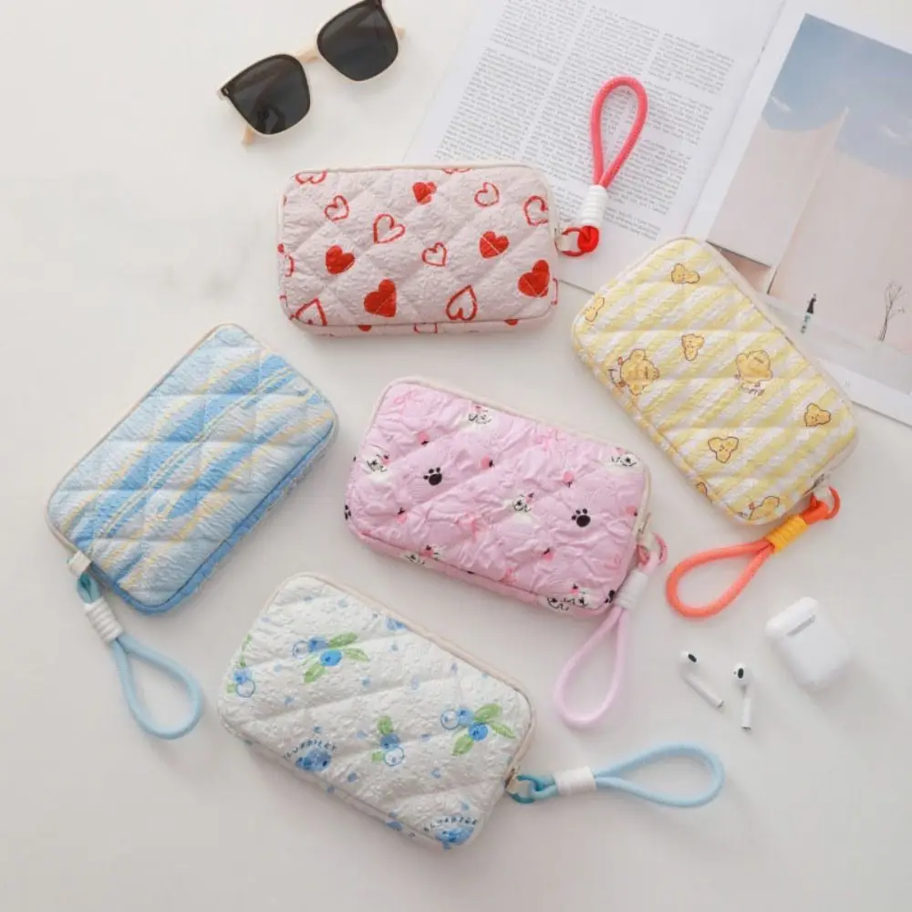 محفظة عملات معدنية لطيفة بطباعة كرتونية ذات سعة كبيرة مع محفظة حقيبة سماعة الرأس بحبل قصير #4