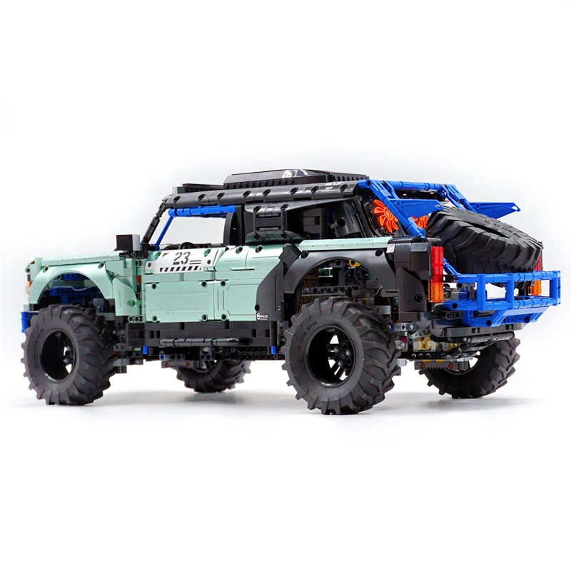 High-end PANLOS 673101 MOC Green Red Technical Off-road Vehicle Model Building Blocks Bricks Puzzle DIY Toy Christmas Gifts Kids