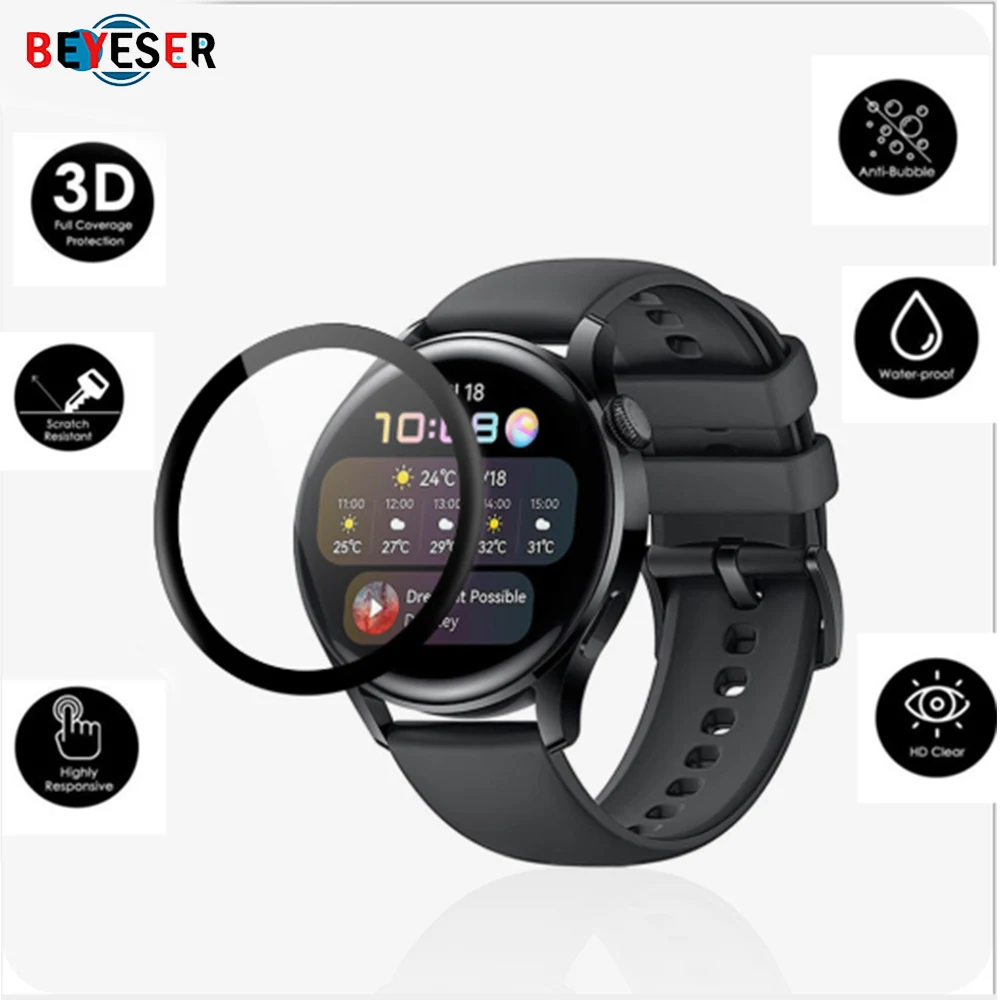 

1/3/5Pcs Screen Protector For Huawei Watch3 HD Scratch Resistant 3D Curved Composite Film Smart Watch Full Coverage Protec Film