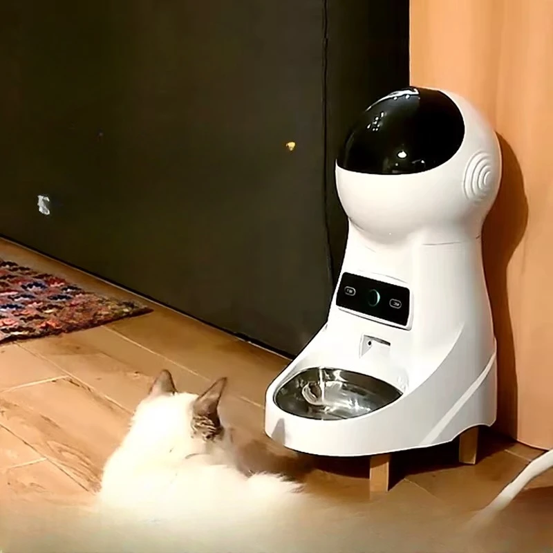 

Умная кормушка для животных с камерой, автоматический дозатор корма для кошек и собак, Wi-Fi, управление порциями по расписанию