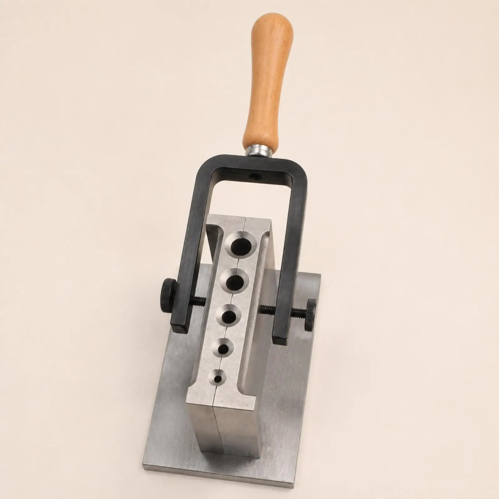 Metal Casting Mold for Jewelry Making Split Casting Form Iron Wood Handle Round to Flat Bar Mold for Silver Gold Casting Tool