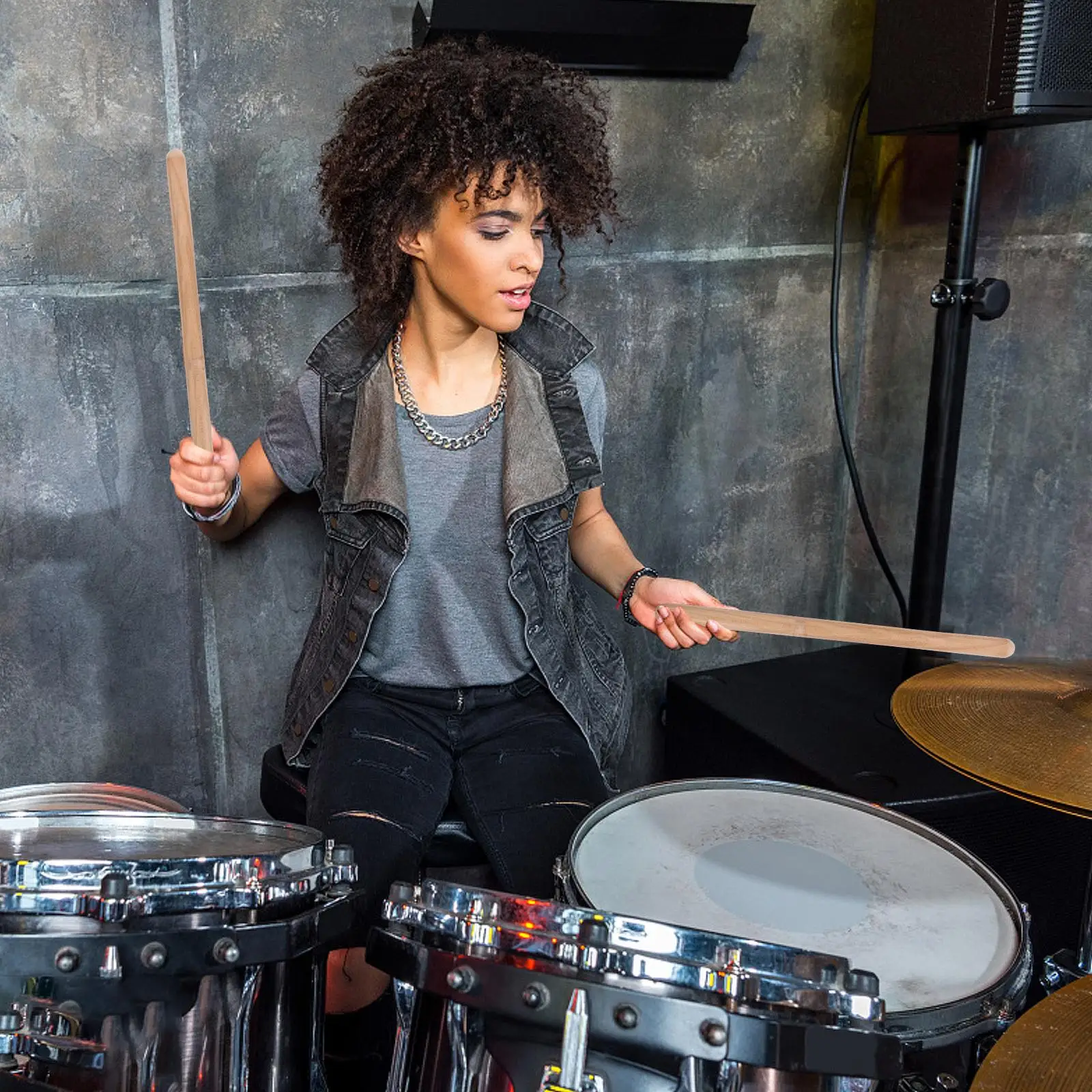 1 Pasang Stik Drum Taiko Kayu Kualitas Tinggi Stik Instrumen Perkusi Aksesori Hadiah Jazz Ringan