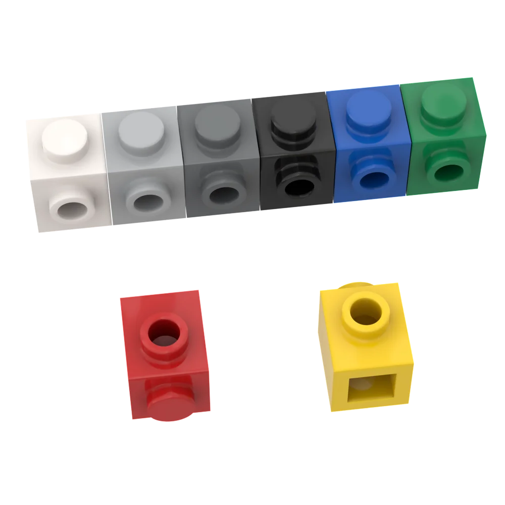 Rainbow Pig MOC Parts 87087 Brick Special 1 x 1 with Stud on Side Building Blocks DIY Educational High-Tech Toys