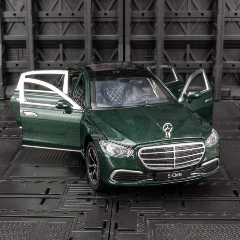 

1:24 модель седана из сплава Mercedes Benz S400L со звуковой и световой обратной связью, детская игрушечная дверь, которую можно открыть