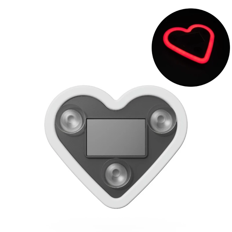 Heart Shaped Light Solar Car Decor Light Automatic Dimming Function Driving Companion