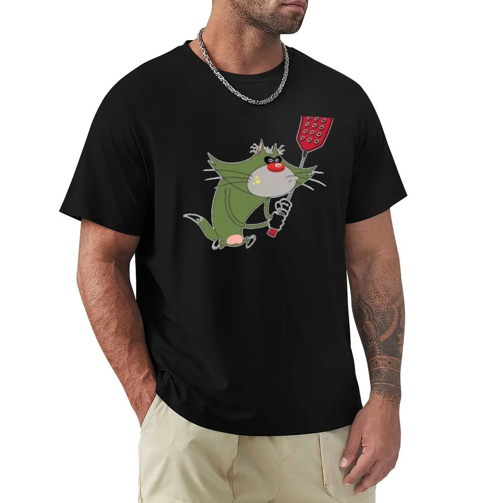 

Oggy and the Cockroaches T-Shirt Funny t-shirts anime tshirt Men's t-shirt