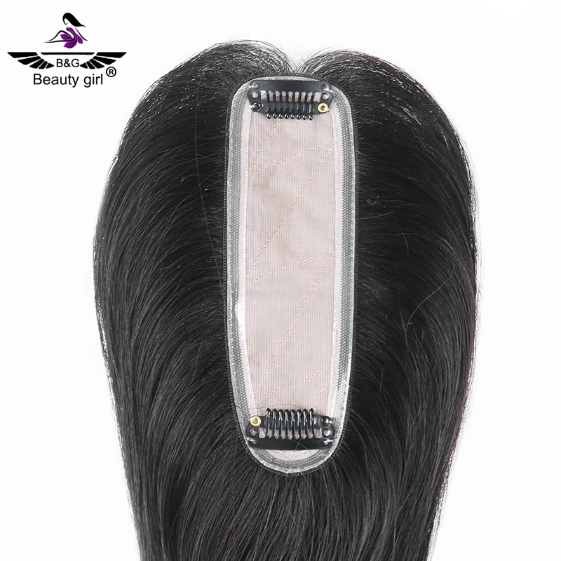 

Mini Scalp Human Hair European Toppers For White Women Forehead Hairline Silk Base With Bangs Hair Toupee