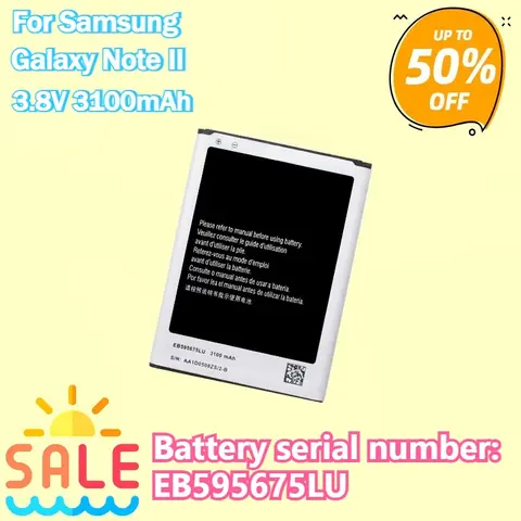 New Batteries For Note2  EB595675LU,Note 3 N9000 Battery Replacement For Samsung Galaxy Note II GT-N7100 N719 N7108 ,Note III G