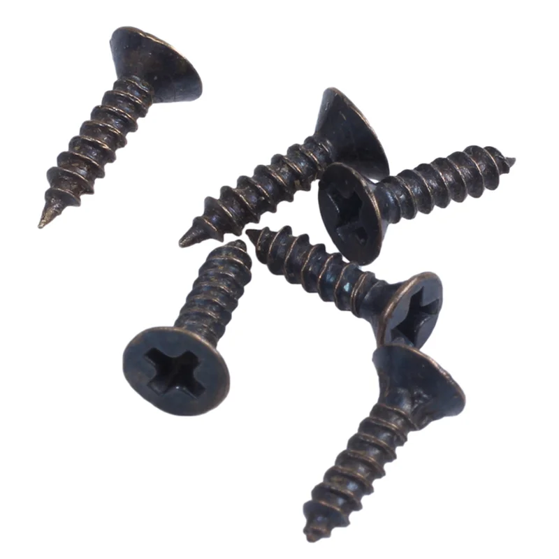 10X علبة خشبية صندوق الصدر مستطيل المشبك إغلاق غلق بمشبك المزالج لهجة برونزية-AT36 #6