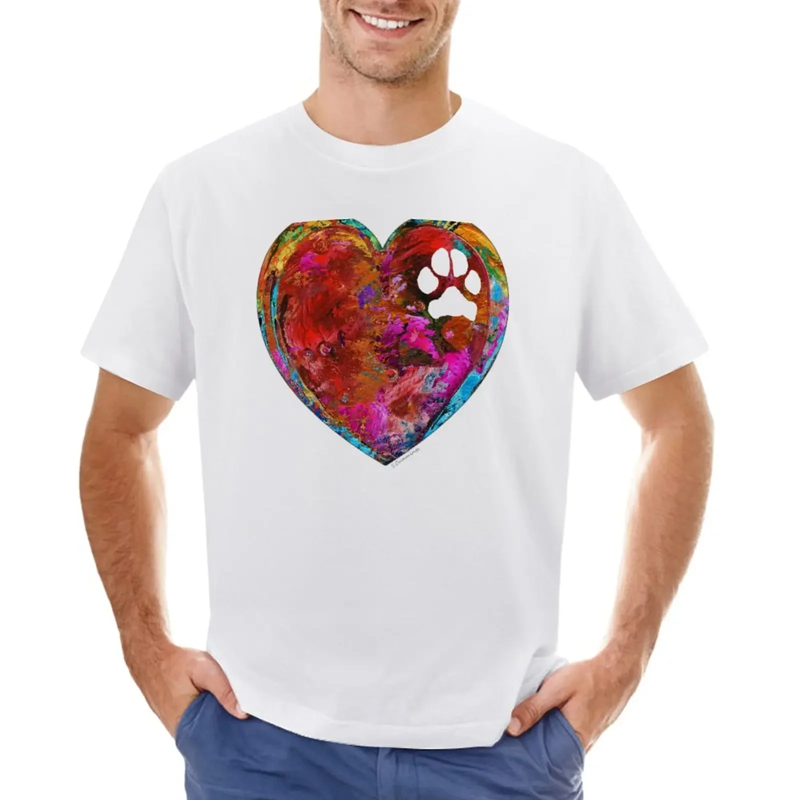 

Dog Art - Puppy Love 2 - Sharon Cummings T-Shirt plain customs design your own blanks plus size tops Men's t shirts