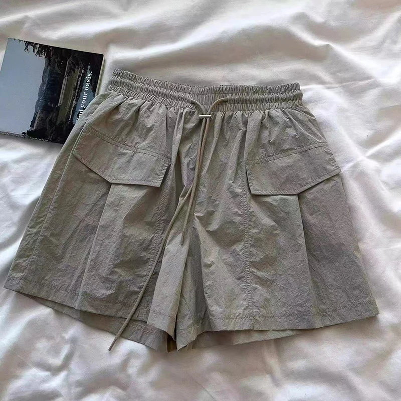 Streetwear Women Cargo Shorts Y2K American High Waist Loose Casual Short Fashion Baggy All Match Quick Drying Shorts Female