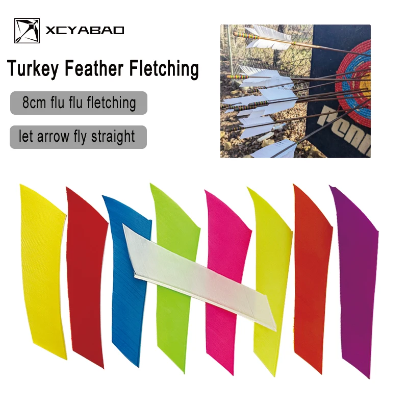 الجناح الأيسر تركيا الريش السهم انفلونزا فلو ريشة 50 قطعة 8 سنتيمتر المعين DIY بها بنفسك خشبية الخيزران السهم اكسسوارات #1