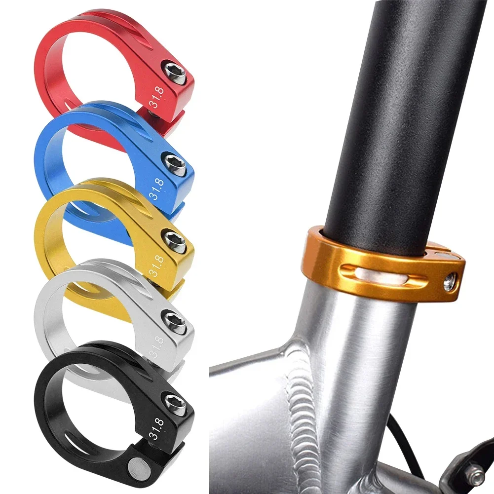 Aluminum Alloy Bicycle Seat Post Clamp Bolt Screw Lock 31.8/34.9mm Saddle Seatpost Tube Clamp For MTB Road Bike Fixed Gear