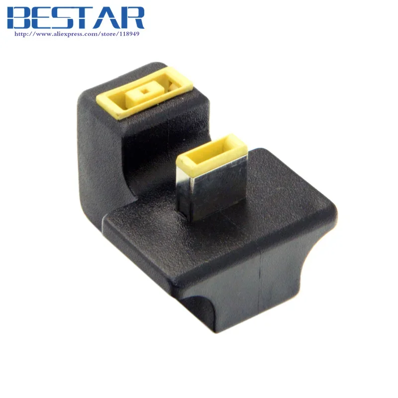 Прямоугольный порт между мужчинами и женщинами, удлинитель зарядного устройства, адаптер питания под углом 180 градусов для ноутбука Lenovo ThinkPad Carbon