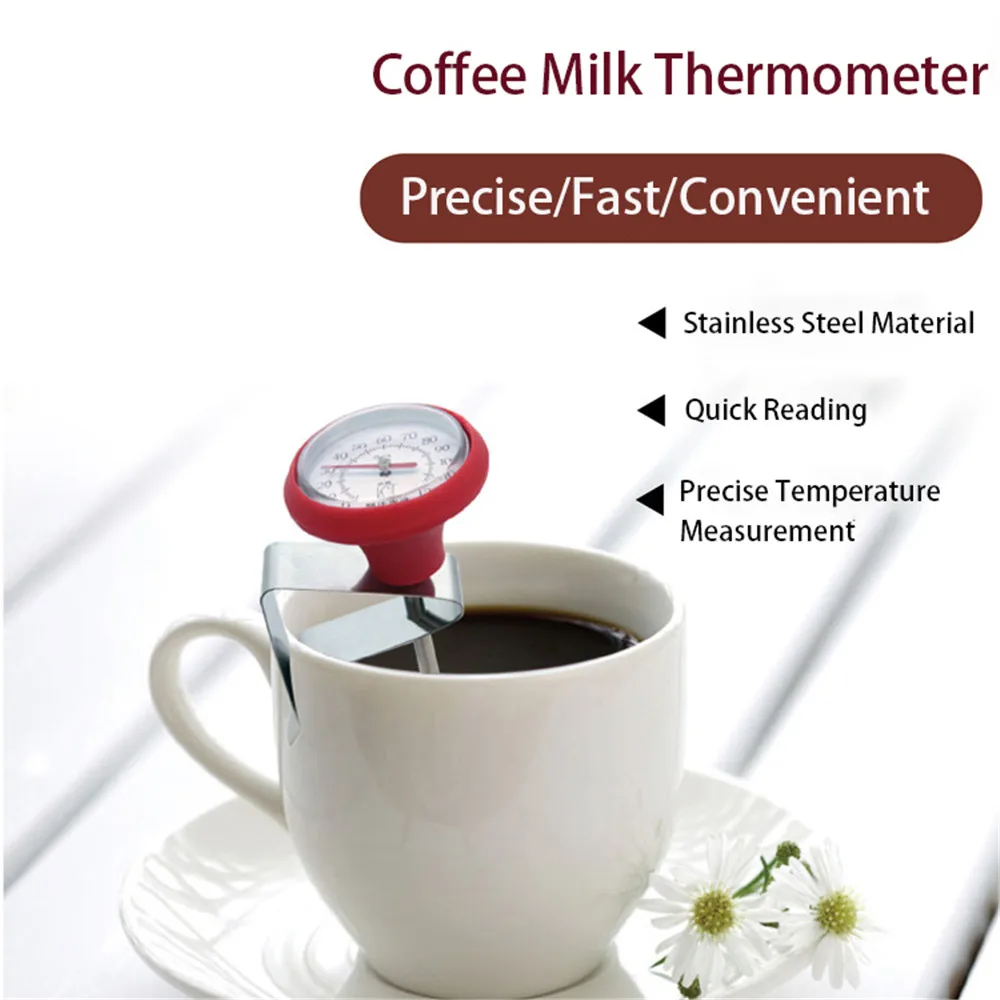 Portable Food Thermometer Kitchen Stainless Steel Temperature With clip Meter 0~120℃ Milk Coffee Food Baking BBQ Thermometer