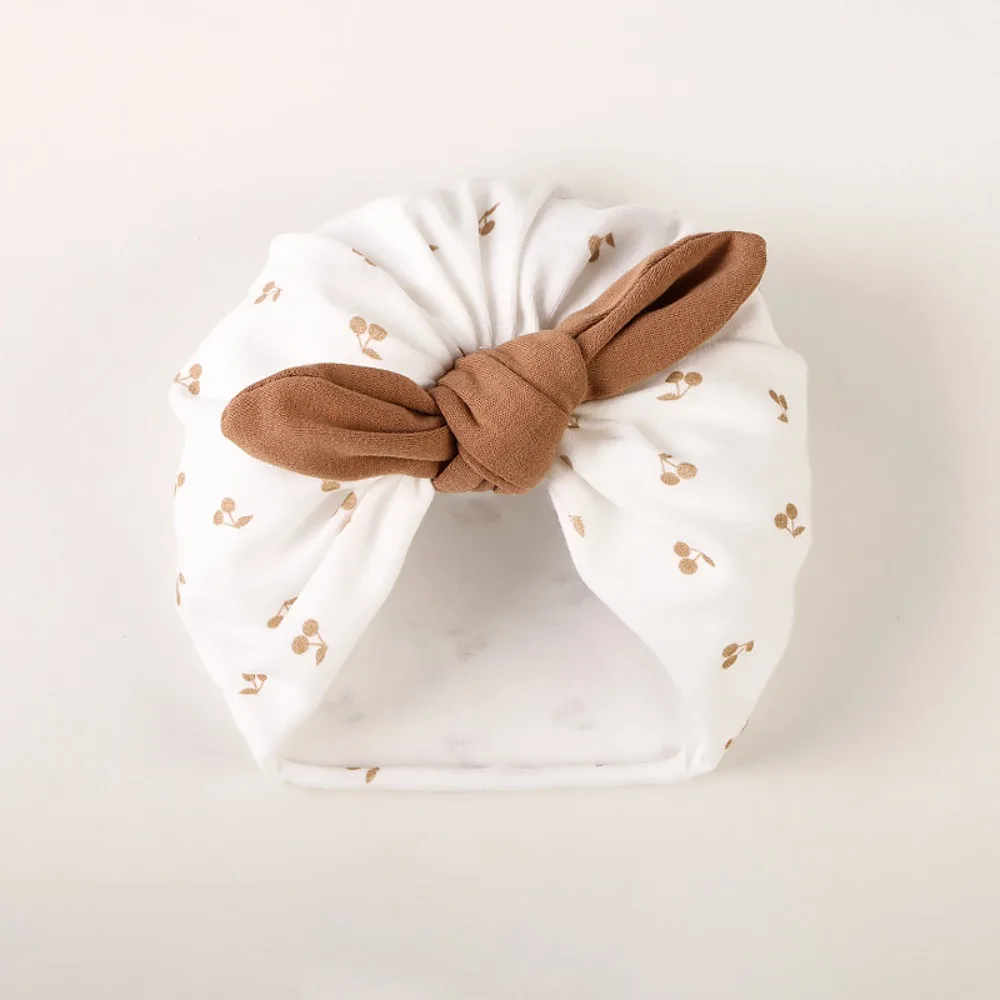 

Windproof Cotton Boneless Muslin Hat Cartoon 0-5 Months Baby Fetal Cap Soft Elastic Newborn Turban Hat Toddler