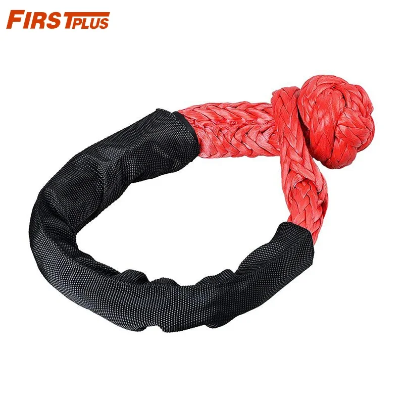 55 センチメートル 38000lbs 車ポンド合成ソフトシャックルロープ保護スリーブ付きソフトシャックル合成ロープ回復牽引ストラップ