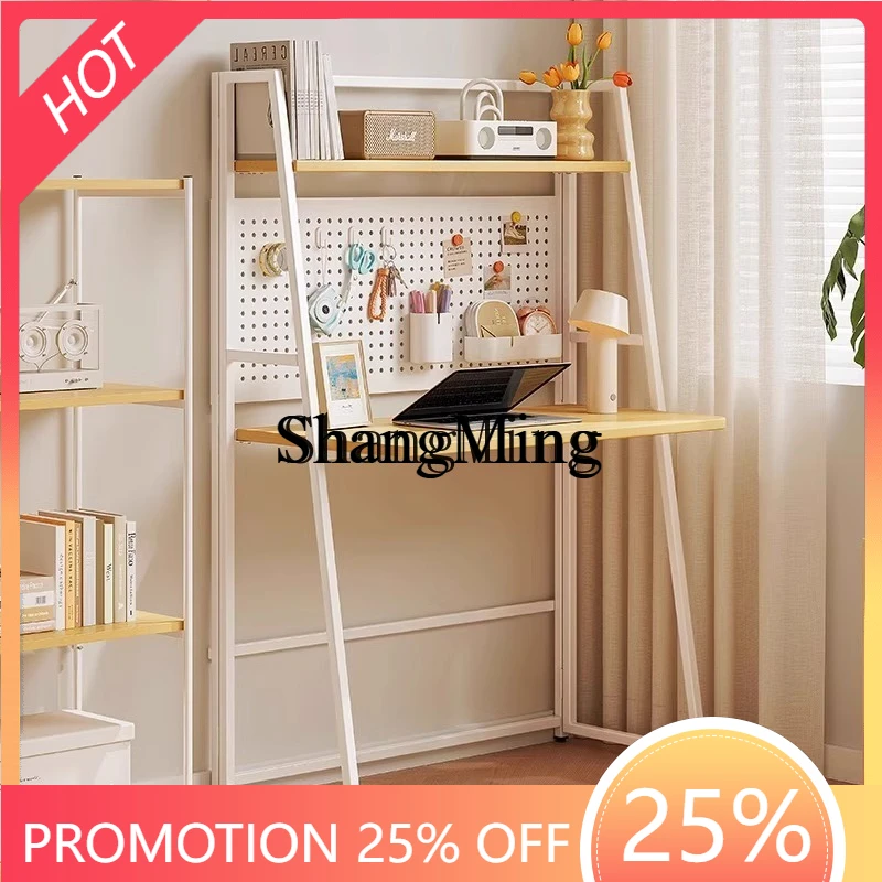 

FG good-looking bedroom home foldable desk with hole board long table workbench single desk