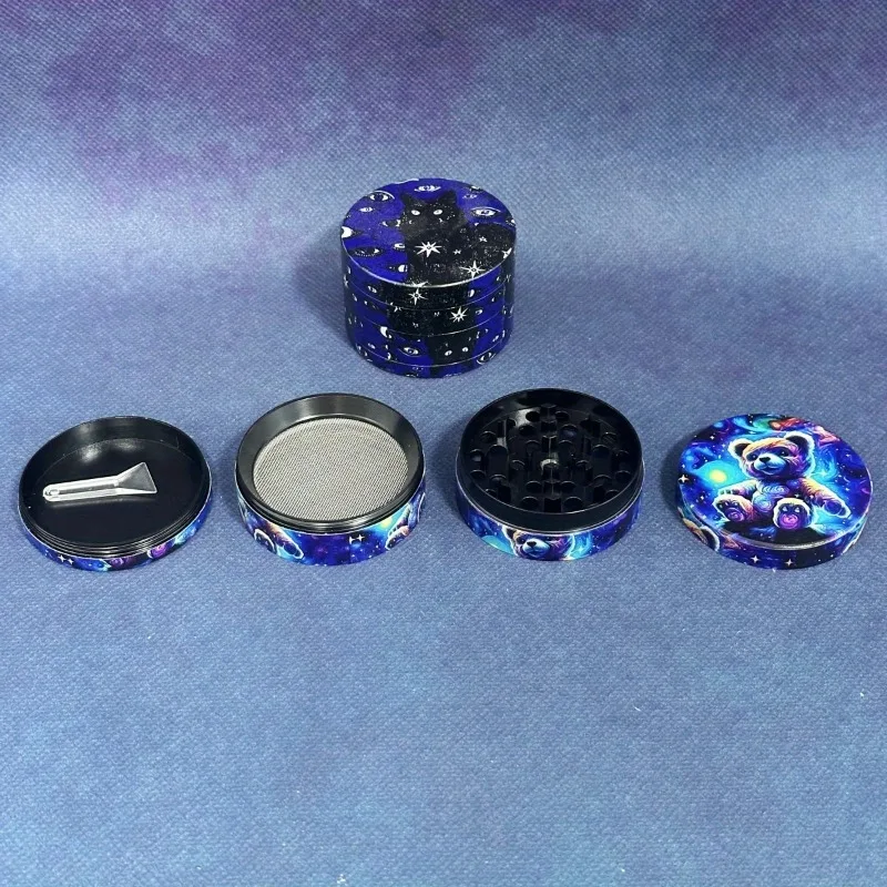 2 بوصة مطحنة الأعشاب التوابل دليل كسارة معدنية مدقة الفلفل هاون مطحنة الملح القاطع 4-Layers طاحونة أدوات التدخين اكسسوارات #4