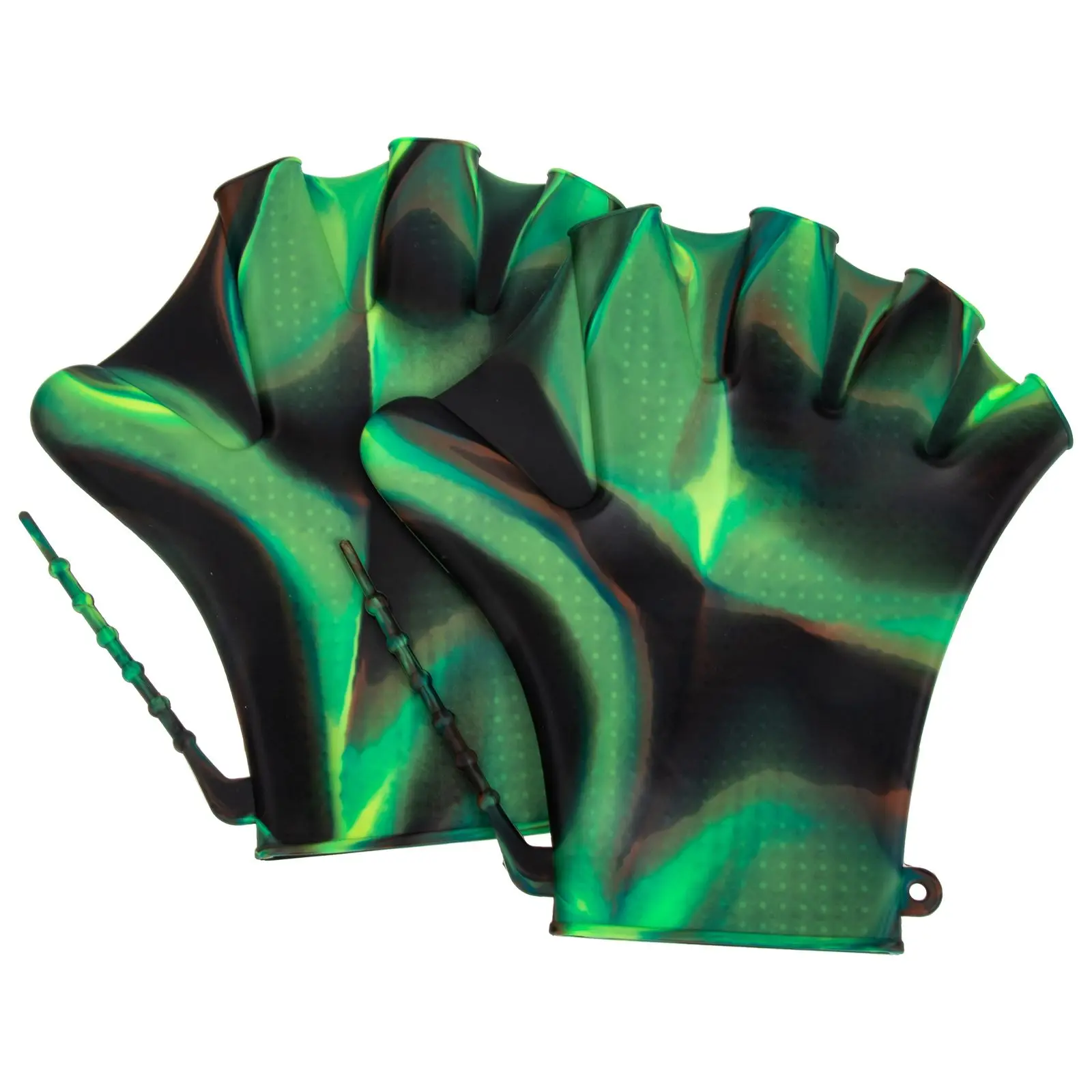 Swim Paddles Silica Gel Adult Swimming Pool Diving Auxiliary Water Gloves Adjustable Hand Paddles Sports Gloves