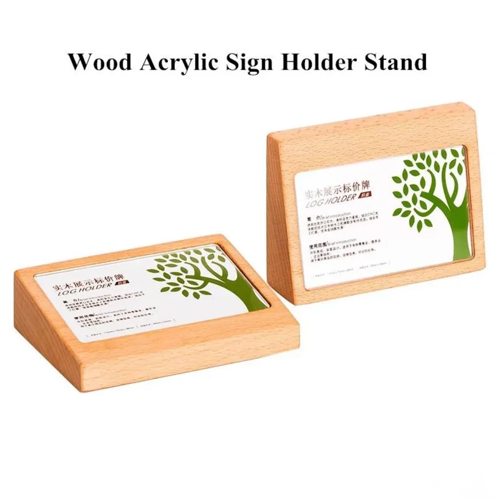 90x54mm Slanted Small Desktop Price Label Card Holder Tabletop Restaurant Acrylic Menu Sign Holder