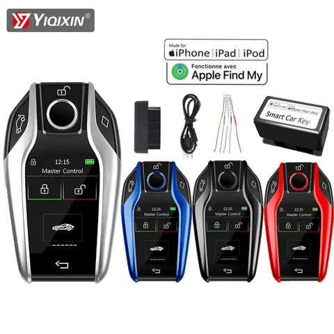 LCD 화면 메르세데스 벤츠 BMW 아우디 현대 기아 포르쉐 도요타 혼다 GPS 로케이터 범용 수정 CF618 용 스마트 원격 자동차 키