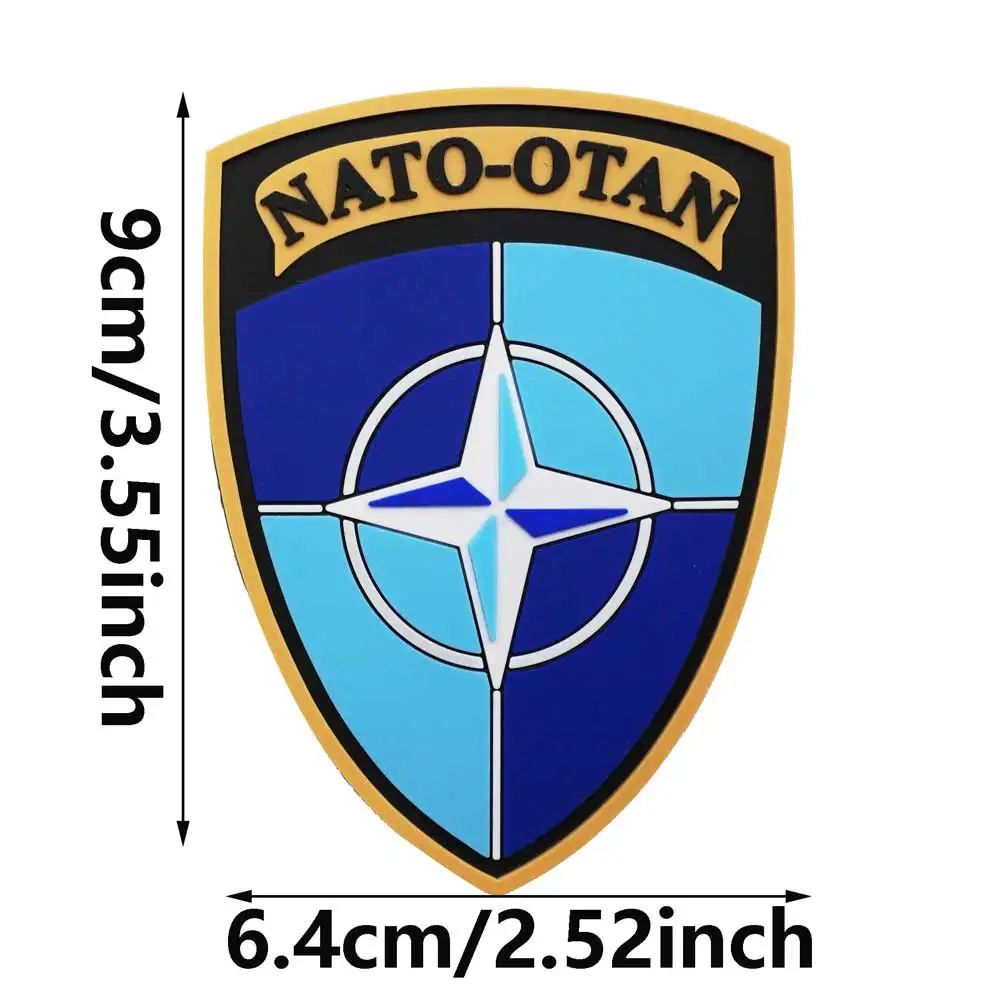 رقع منظمة دولية لمعاهدة شمال أتلانتيك مع دعم بخطاف وحلقة لحقائب الظهر والملابس والإكسسوارات العسكرية، #3