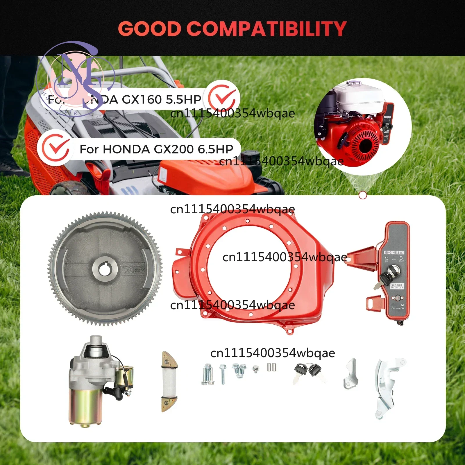 ZOCI-FOR-Electric Start Flywheel Starter Motor Kit Key Switch Box Coil Generator Engine Accessory, Replacement Parts