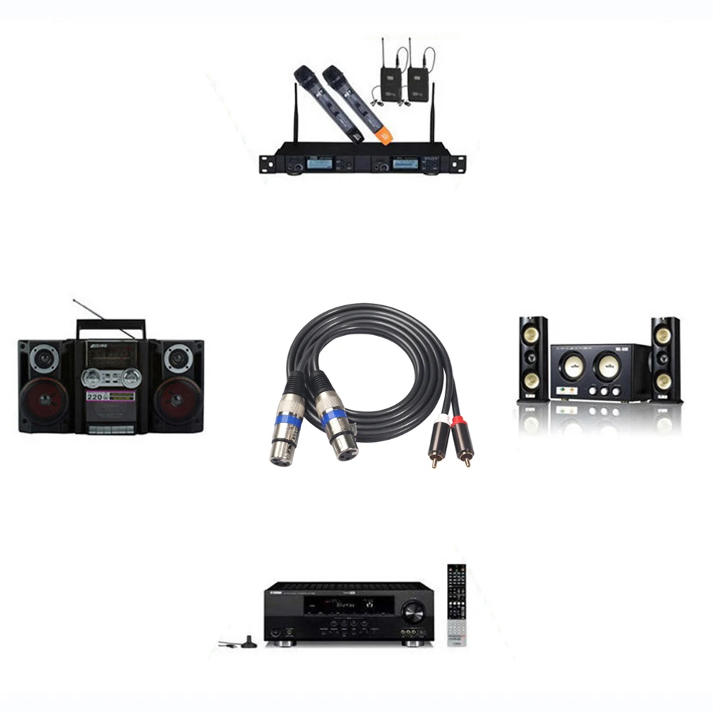 

Audio Line Signal Patch Cable Dual Male to XLR Converter for Headphone USB Adapter