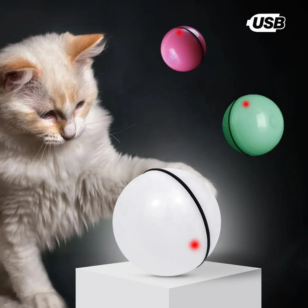 

Interactive Pet Toy Automatic Electric Roll USB Charging Cat Toy Light Pet Chase Laser