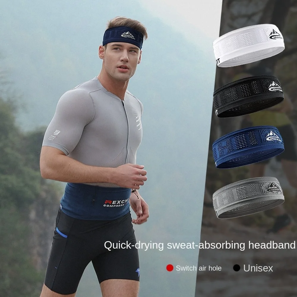 Wide Belt Sports Headband Strong Elasticity Non Slip Sweat Conduction Band Gym Breathable Sweat-absorbing Headscarf